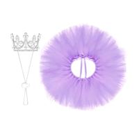Yymobt 2 Pcs Dog Tutu Dress with Pearl Crown for Small Medium Pet Cat Dog Halloween Costume Dress for Ballet Birthday Party Wedding Photo Prop