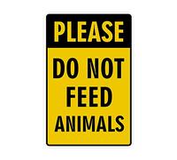 YYN Do not Feed Animals Caution Sign Commercial Warning Sign-Vintage tin Logo Poster bar Garage Cafe Family Iron Fence Farm Garden Wall Decorative Art 12x16inch