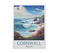 YYNFHCBS Digital Painting DIY Frameless Paint by Number Kits,Cornwall England,Paint by Numbers Oil Painting Canvas Print Wall Art Home Decoration(50x60cm) 19.6x23.6 inches-G90