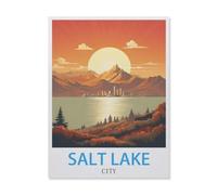 YYNFHCBS DIY Paint by Numbers for Adults Canvas，Salt Lake City，DIY Oil Painting, Pictures Drawing Paintwork with Paintbrushes Decoration Gift(40x50cm) 15.7x19.6 inches-F37