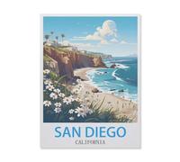 YYNFHCBS Paint by Numbers,San Diego California,Landscape Kit for Adults Beginner DIY Oil Painting(30x40cm) 11.8x15.7 inches-F92