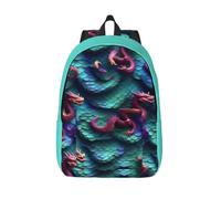 Yyoretp 3D Magical Dragon Scales Pattern Print Fashion Canvas Backpacks,Casual Lightweight Sports Rucksack Travel Multipurpose Bag