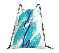 Yyoretp 90's Cup Design Print Drawstring Backpack Sports Gym Beach Sack Dance Yoga Cinch Bag for Women Men