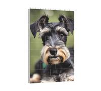Yyoretp adorable schnauzer Print Building Blocks Puzzle,Building block puzzle toy game for brain development