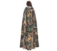 Yyoretp Adult Cold Tree Camouflage Print Long Hooded Cloak Cape for Cosplay Halloween Carnival Costumes Witch Capes.