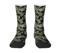 Yyoretp Adult Dollar Sign Money Print Colorful mid length socks with man and woman for Everyday Wear,Casual,sports