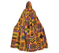 Yyoretp Adults African Ethnic Pattern Print Long Hooded Cloak Cape for Halloween Cosplay Carnival Costumes Witch Capes