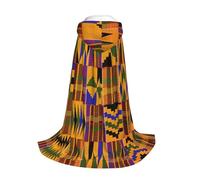 Yyoretp African Ethnic Pattern Print Hooded Cloak Long Cape for Kids with Carnival Halloween Cosplay Fancy Costume