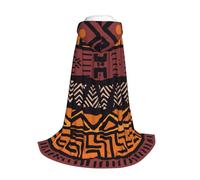 Yyoretp African Mud Cloth Tribal Print Hooded Cloak Long Cape for Kids with Carnival Halloween Cosplay Fancy Costume