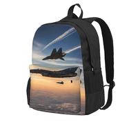 Yyoretp Aircraft Fighter Jets Print Casual Backpack for Women and Men,Large Capacity Travel Work Computer Backpacks