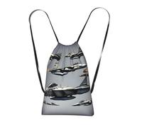 Yyoretp Aircraft Fighter Jets Print Drawstring Backpack,String Backpack Storage bag for Sport Beach Swim Gym Traveling.