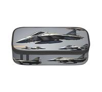 Yyoretp Aircraft Fighter Jets Print Pencil Case Large Capacity Storage Pouch Holder Office Organizer Cosmetic Makeup Box