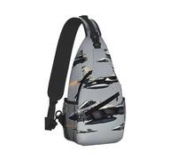 Yyoretp Aircraft Fighter Jets Print Sling Bag Small Crossbody Backpack Chest Shoulder Bag Travel Hiking Daypacks