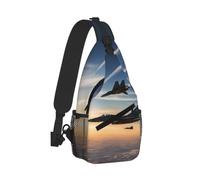 Yyoretp Aircraft Fighter Jets Print Sling Bag Small Crossbody Backpack Chest Shoulder Bag Travel Hiking Daypacks