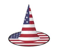 Yyoretp American flag Print Halloween Costume Witch Hat Adults carnival Cosplay party Costume Accessories