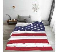Yyoretp American flag Print Ultra Soft Micro Fleece Flannel Blankets for Bed Couch Living Room Travel,All Season
