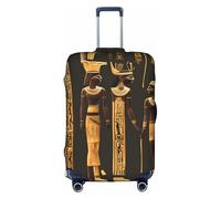 Yyoretp Ancient Egyptian Hieroglyph Print Elastic Luggage Cover, Suitcase Protection Cover with Zipper Fits 18-32 Inch.