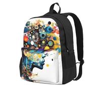 Yyoretp Artificial Intelligence Brain Print Casual Backpack for Women and Men,Large Capacity Travel Work Computer Backpacks