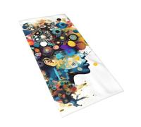 Yyoretp Artificial Intelligence Brain Print Hand Towels,Home Super Soft Highly Absorbent Bathroom Face Towel for swimming beach