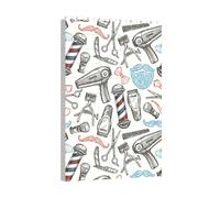 Yyoretp Barber Shop Monochrome Style Print Building Blocks Puzzle,Building block puzzle toy game for brain development