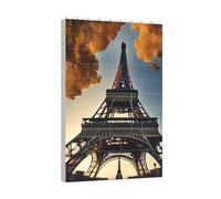 Yyoretp Beautiful Eiffel Tower Paris Print Building Blocks Puzzle,Building block puzzle toy game for brain development