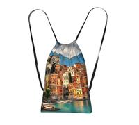 Yyoretp beautiful Italy Print Drawstring Backpack,String Backpack Storage bag for Sport Beach Swim Gym Traveling.