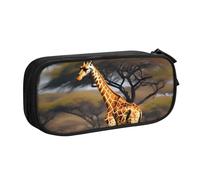 Yyoretp Big Capacity Africa Giraffe Majestic Tree Print Pencil Case,Double Layer Zipper Makeup Pouch Pencil Box Organizer.