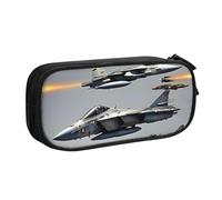 Yyoretp Big Capacity Aircraft Fighter Jets Print Pencil Case,Double Layer Zipper Makeup Pouch Pencil Box Organizer.