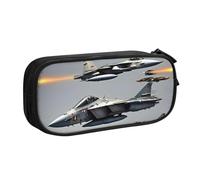 Yyoretp Big Capacity Aircraft Fighter Jets Print Pencil Case,Double Layer Zipper Makeup Pouch Pencil Box Organizer.
