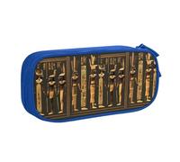Yyoretp Big Capacity Ancient Egyptian Hieroglyph Print Pencil Case,Double Layer Zipper Makeup Pouch Pencil Box Organizer.