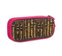 Yyoretp Big Capacity Ancient Egyptian Hieroglyph Print Pencil Case,Double Layer Zipper Makeup Pouch Pencil Box Organizer.