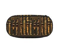 Yyoretp Big Capacity Ancient Egyptian Hieroglyph Print Pencil Case Large Pencil Pouch Stationery Pen Bag for Office Supplies