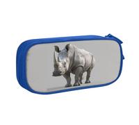 Yyoretp Big Capacity Animal Rhino Print Pencil Case,Double Layer Zipper Makeup Pouch Pencil Box Organizer.