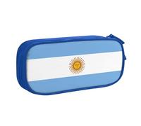 Yyoretp Big Capacity Argentine Flag Print Pencil Case,Double Layer Zipper Makeup Pouch Pencil Box Organizer.