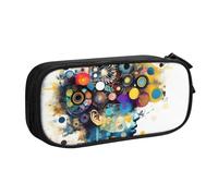 Yyoretp Big Capacity Artificial Intelligence Brain Print Pencil Case,Double Layer Zipper Makeup Pouch Pencil Box Organizer.