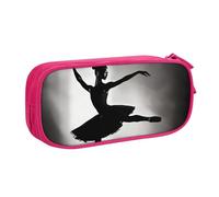 Yyoretp Big Capacity Ballerina Dance Print Pencil Case,Double Layer Zipper Makeup Pouch Pencil Box Organizer.