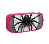 Yyoretp Big Capacity Black Spider Print Pencil Case,Double Layer Zipper Makeup Pouch Pencil Box Organizer.