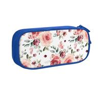 Yyoretp Big Capacity Blossoming Rose Flowers Print Pencil Case,Double Layer Zipper Makeup Pouch Pencil Box Organizer.
