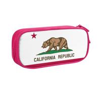 Yyoretp Big Capacity California State Flag Print Pencil Case,Double Layer Zipper Makeup Pouch Pencil Box Organizer.