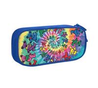 Yyoretp Big Capacity Dancing Thanksgiving Bear Print Pencil Case,Double Layer Zipper Makeup Pouch Pencil Box Organizer.