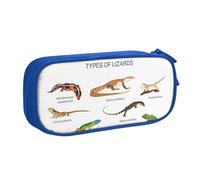 Yyoretp Big Capacity Different Types of Lizard Print Pencil Case,Double Layer Zipper Makeup Pouch Pencil Box Organizer.