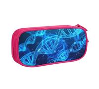 Yyoretp Big Capacity DNA Chain Photo Print Pencil Case,Double Layer Zipper Makeup Pouch Pencil Box Organizer.