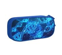 Yyoretp Big Capacity DNA Chain Photo Print Pencil Case,Double Layer Zipper Makeup Pouch Pencil Box Organizer.