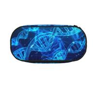 Yyoretp Big Capacity DNA Chain Photo Print Pencil Case Large Pencil Pouch Stationery Pen Bag for Office Supplies