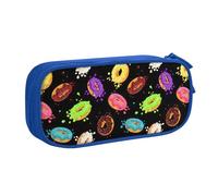 Yyoretp Big Capacity Donut Print Pencil Case,Double Layer Zipper Makeup Pouch Pencil Box Organizer.