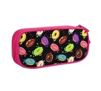 Yyoretp Big Capacity Donut Print Pencil Case,Double Layer Zipper Makeup Pouch Pencil Box Organizer.