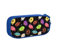 Yyoretp Big Capacity Donut Print Pencil Case,Double Layer Zipper Makeup Pouch Pencil Box Organizer.