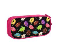 Yyoretp Big Capacity Donut Print Pencil Case,Double Layer Zipper Makeup Pouch Pencil Box Organizer.