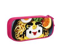 Yyoretp Big Capacity Egg Cup Noodle Ramen Print Pencil Case,Double Layer Zipper Makeup Pouch Pencil Box Organizer.