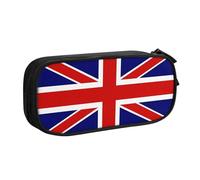 Yyoretp Big Capacity English Flag Print Pencil Case,Double Layer Zipper Makeup Pouch Pencil Box Organizer.